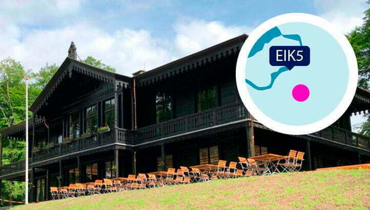 Vakantiehuis Eik5 aan het Veluwemeer ligt vlakbij het Aardhuis.