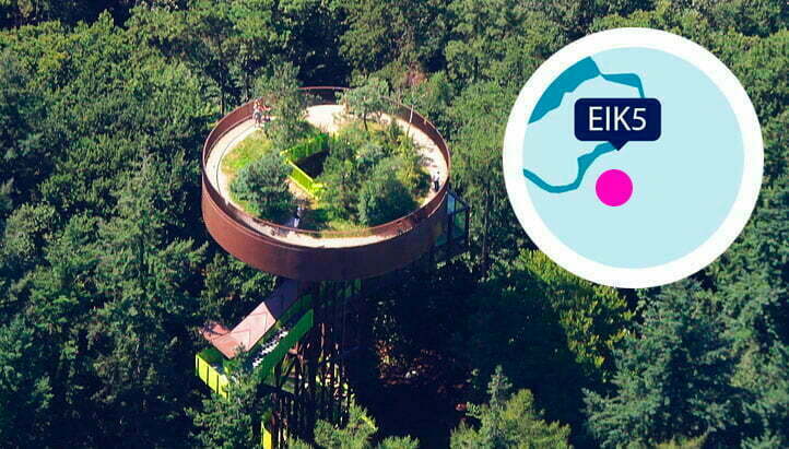 Vakantiehuis Eik5 aan het Veluwemeer ligt vlakbij de Bostoren.